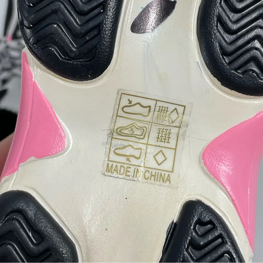 White Fox Boutique Sneakers System Shock Pink Black Size 8 Women’s Shoes‎
